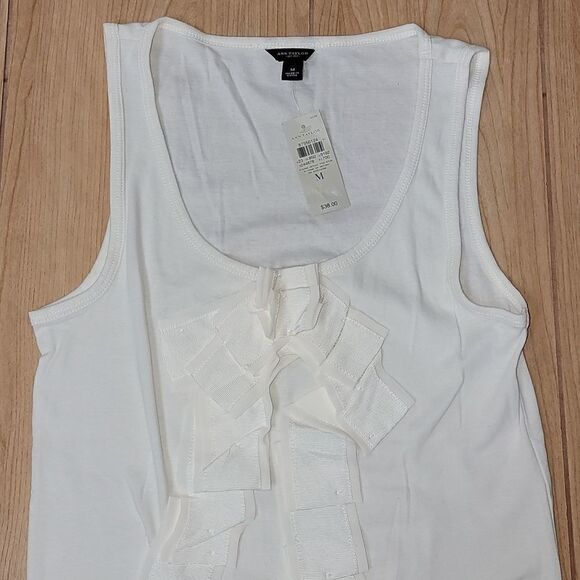 ANN TAYLOR RUFFLE FRONT TANK TOP - NWT - Picture 2 of 4